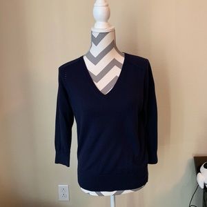Navy Blue pull over sweater.